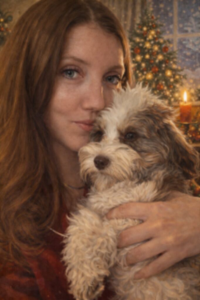 chocolate merle cavapoo Nova Rose featured in the cavapoo spotlight blog at Daisy’s Delightful Doodles