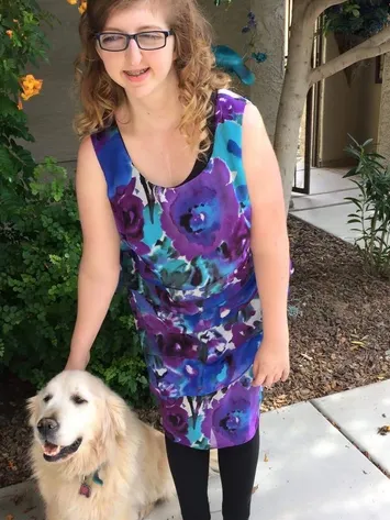 Meet the breeder of Arizona's top rated doodles - Rebecca with her service dog Faith